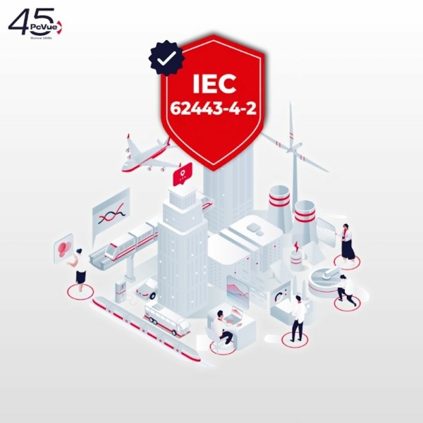 La cybersécurité de PcVue est renforcée grâce à la certification IEC 62443-4-1