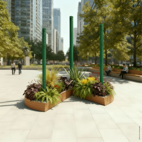 Le Mât Brume crée un véritable îlot de fraîcheur urbain