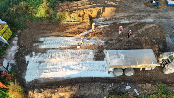 NGE a développé une alternative bas carbone à la chaux vive pour le traitement des sols