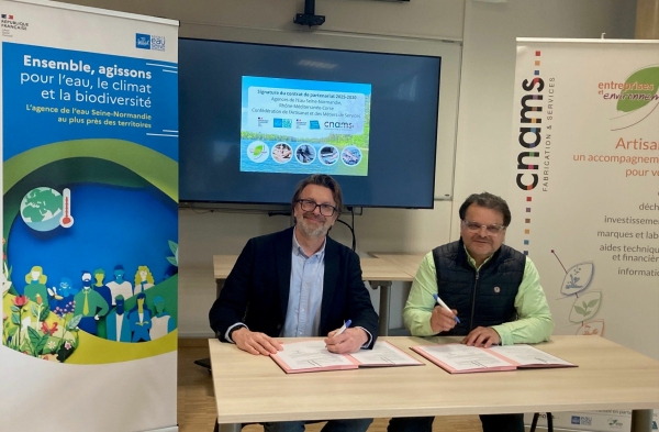 La CNAMS et deux agences de l’eau ont renouvelé leur contrat de partenariat « Entreprises et Environnement »
